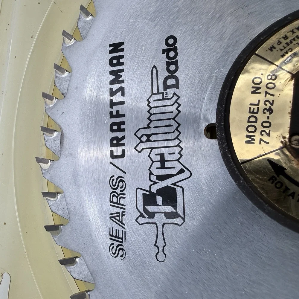 Sears Craftsman Excalibur Twin Blade 8 Inch Carbide Tipped Adj Dado 720.32708